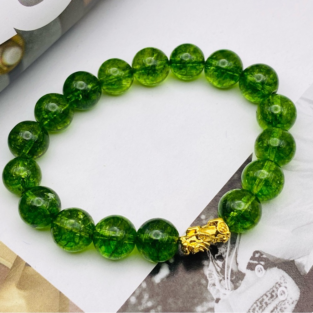 18k Piyao/Pixui Peridot Elastic Bracelet